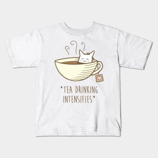 *Tea Drinking Intensifies* Kids T-Shirt